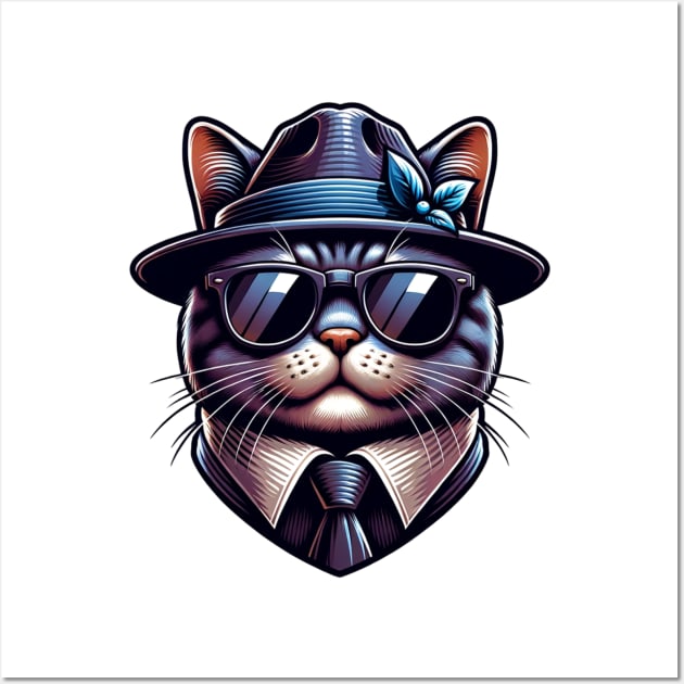 Gangster Cat Wall Art by PopularDesigns